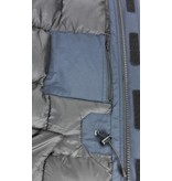 Beluomo Parkas Hombre - Parka De Invierno Media luna - Cuello De Piel - Expedition Parka - Azul