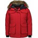 Parkas Mujer - Chaqueta De Invierno Media Luna - Cuello De Piel - Expedition Parka - Rojo