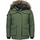 Parkas Mujer - Chaqueta De Invierno Media Luna - Cuello De Piel - Expedition Parka - Verde