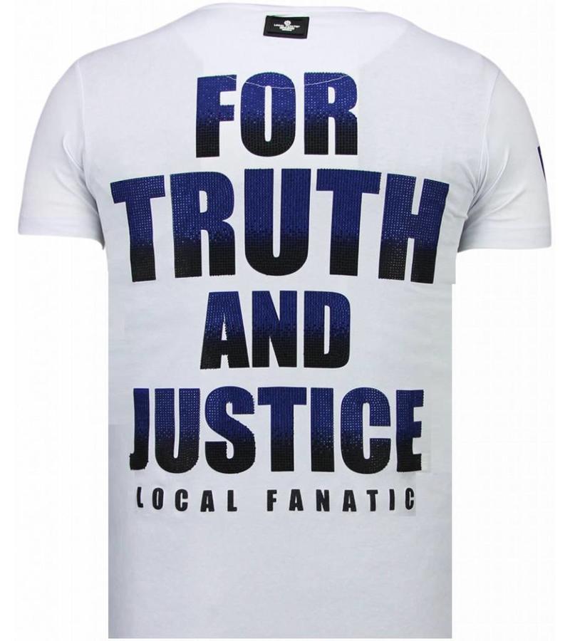 Local Fanatic Camisetas - Captain Duck - Rhinestone Camisetas - Blanco