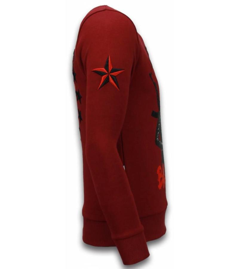 Local Fanatic Sudaderas - Bad Boys Rhinestone Sudaderas - Bordeaux