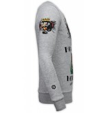 Local Fanatic Sudaderas - McGregor Notoriuous Tattoo - Embroidery - Gris