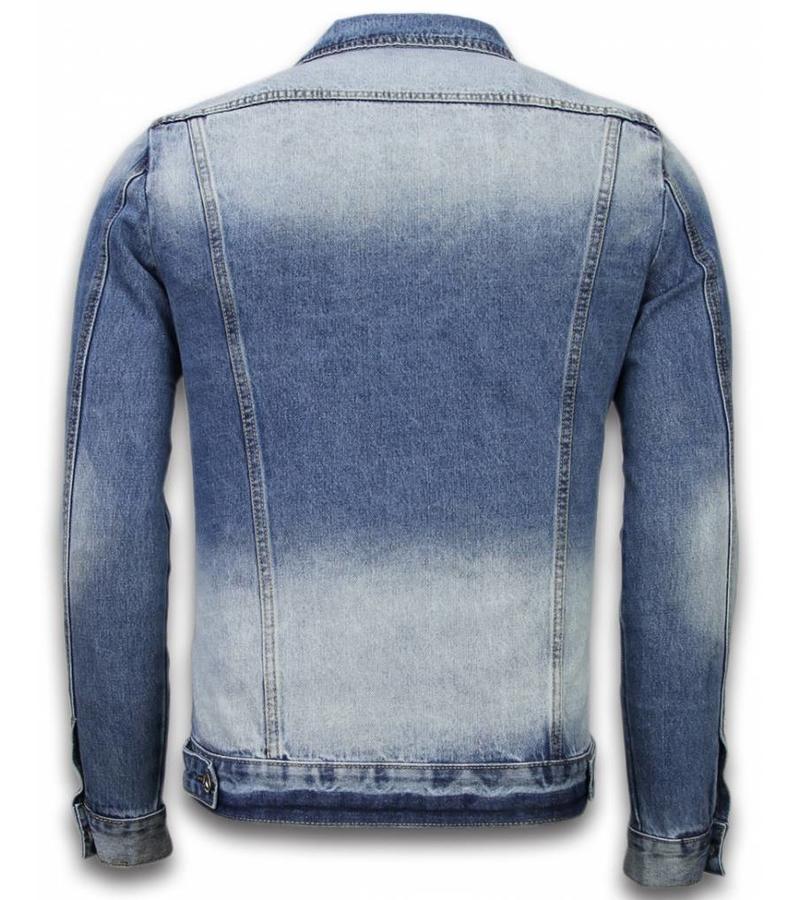 Bruno Leoni Chaqueta De Mezclilla - Stonewashed Look - Azul