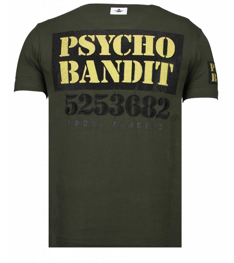 Local Fanatic Camisetas - Bad Dog -  Rhinestone Camisetas -  Verde