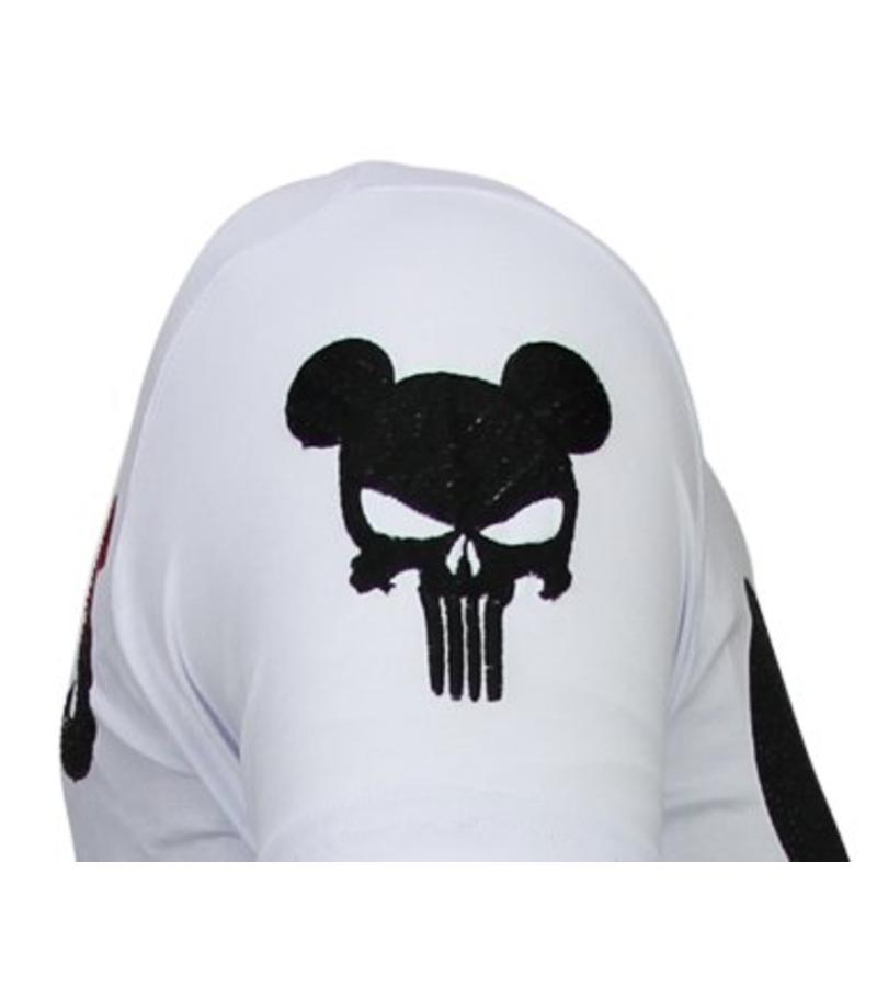 Local Fanatic Camisetas - Punisher Mickey - Rhinestone Camisetas -  Blanco