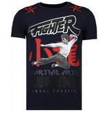 Local Fanatic Camisetas - Fighter Legend - Rhinestone Camisetas -  Azul