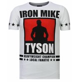 Local Fanatic Camisetas - Iron  Mike Tyson - Rhinestone Camisetas -  Blanco