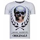 Camisetas - Skull Originals - Rhinestone Camisetas -  Blanco