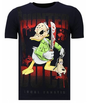 Local Fanatic Camisetas - Hunter Duck - Rhinestone Camisetas -  Azul