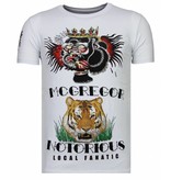 Local Fanatic Camisetas - McGregor Tattoo - Rhinestone Camisetas -  Blanco