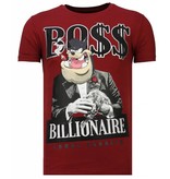 Local Fanatic Camisetas - Billionaire Boss - Rhinestone Camisetas -  Burdeos
