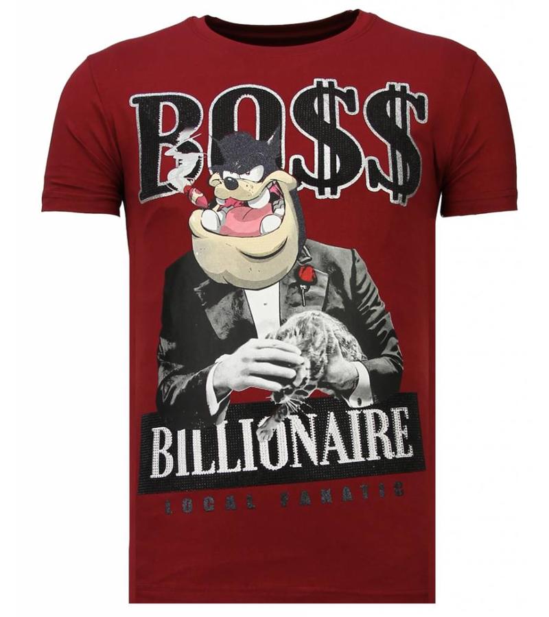 Local Fanatic Camisetas - Billionaire Boss - Rhinestone Camisetas -  Burdeos