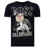 Local Fanatic Camisetas - Billionaire Boss - Rhinestone Camisetas - Azul