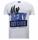 Local Fanatic Camisetas - Bad Girls Do It Better - Rhinestone Camisetas -  Blanco