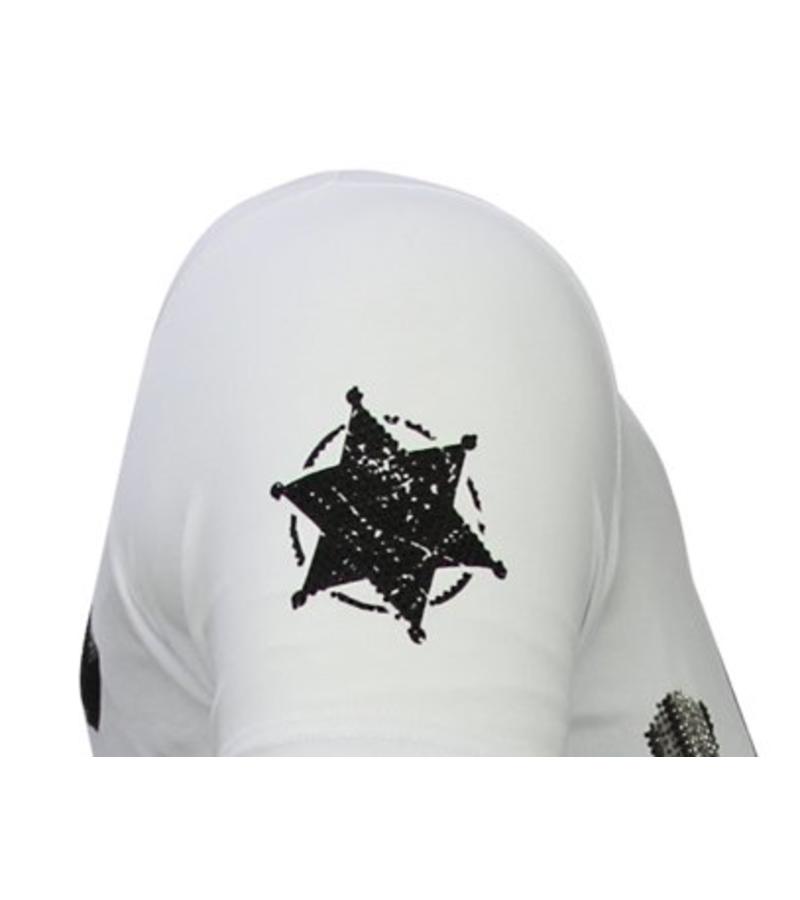 Local Fanatic Camisetas - Bandit Chief - Rhinestone Camisetas -  Blanco