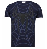 Local Fanatic Camisetas - The Beast Spider - Rhinestone Camisetas - Azul