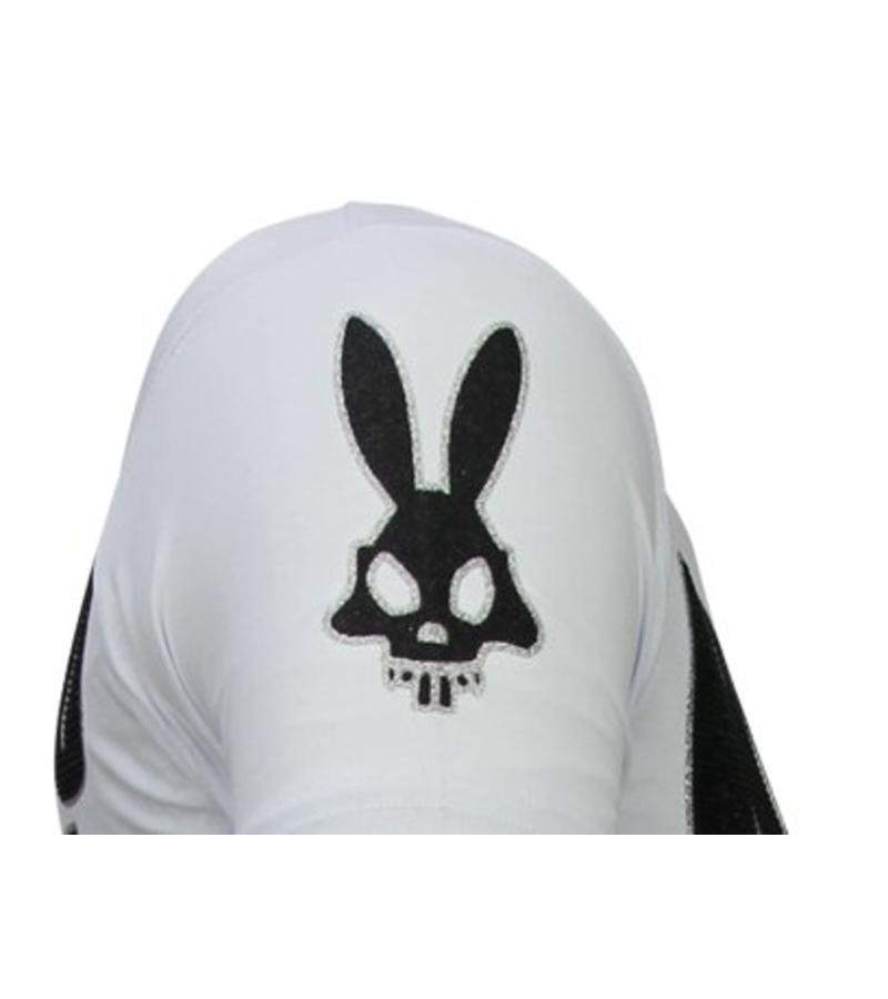 Local Fanatic Camisetas - Killer Bunny - Rhinestone Camisetas - Blanco