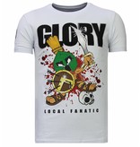 Local Fanatic Camisetas - Glory Martial - Rhinestone Camisetas - Blanco