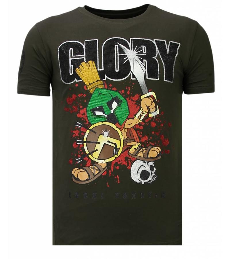 Local Fanatic Camisetas - Glory Martial - Rhinestone Camisetas - Verde