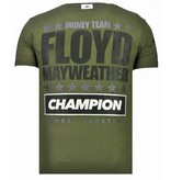 Local Fanatic Camisetas - Money Team Champ - Rhinestone Camisetas - Verde