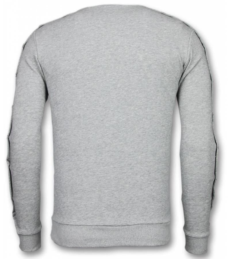 Enos Sudadera Cuello Redondo Informal - Buttons Sudaderas - Gris