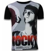 Local Fanatic Rocky Training - Digital Rhinestone Camisetas Personalizadas - Negro
