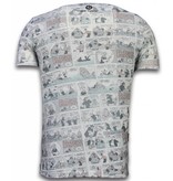Local Fanatic Popeye Savage - Digital Rhinestone Camisetas Personalizadas - Blanco