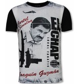 Local Fanatic El Chapo - Digital Rhinestone Camisetas Personalizadas - Negro Local Fanatic El Chapo - Digital Rhinestone Camisetas Personalizadas - Negro