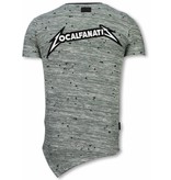 Local Fanatic Camiseta con parches Longfit Asymmetric Embroidery - T-Shirt Patches - US Army - Verde