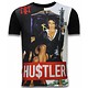 Hu$tler - Digital Rhinestone Camisetas Personalizadas - Negro