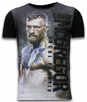 Local Fanatic Conor McGregor Fighter - Digital Rhinestone Camisetas Personalizadas - Negro