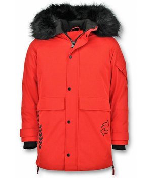 Enos Parkas Hombre - Abrigos para Hombre - Chaqueta Acolchada - Cazadoras Hombre - Rojo