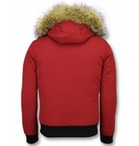 Enos Cazadoras Hombre - Parka hombre capucha pelo - Basic - Rojo