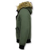 Enos Parkas Hombre - Chaqueta acolchada hombre - Basic - Verde