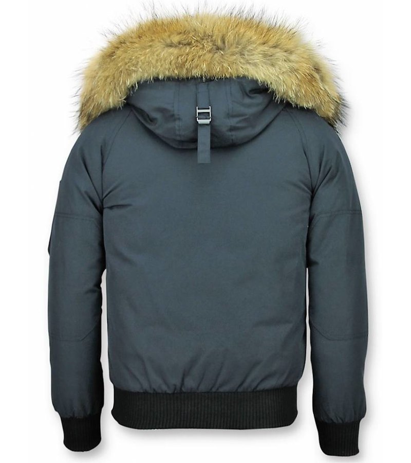 Enos Parkas Hombre -Parka hombre capucha pelo -  Canada - Azul