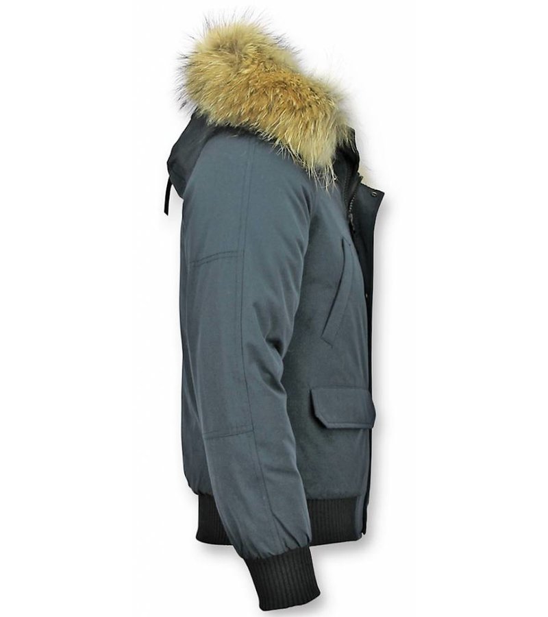 Enos Parkas Hombre -Parka hombre capucha pelo -  Canada - Azul