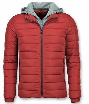 Enos Parkas Hombre - Chaqueta Rojo - Hombre Jack Capucha -Rojo