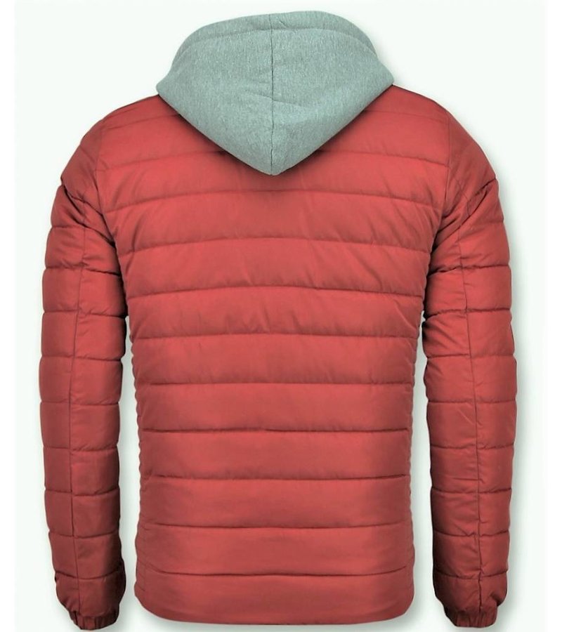 Enos Parkas Hombre - Chaqueta Rojo - Hombre Jack Capucha -Rojo