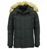 Enos Parkas Hombre -  Parkas Rojo - Abrigo de Invierno Hombres - Parkas Hombre -  Parkas Negro - Abrigo de Invierno Hombres - Negro