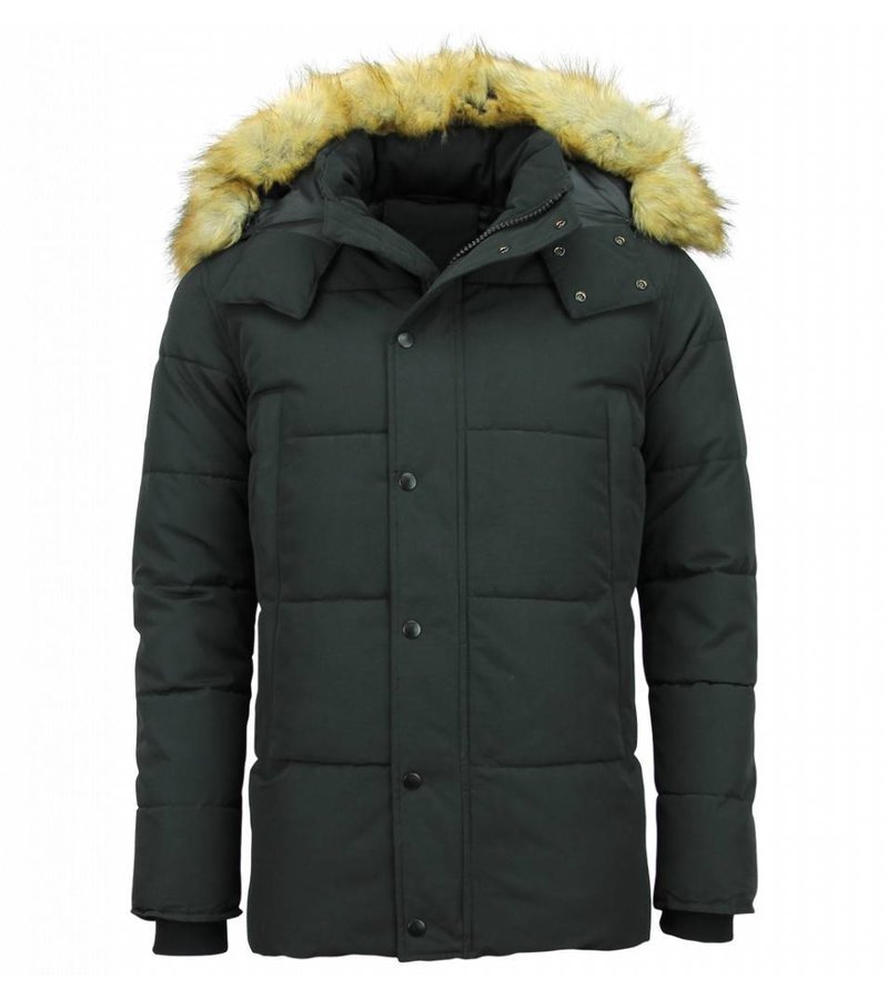 Enos Parkas Hombre -  Parkas Rojo - Abrigo de Invierno Hombres - Parkas Hombre -  Parkas Negro - Abrigo de Invierno Hombres - Negro