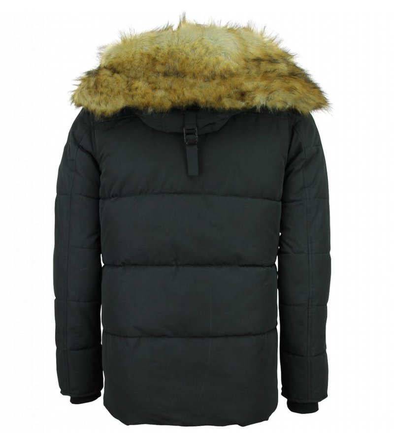 Enos Parkas Hombre -  Parkas Rojo - Abrigo de Invierno Hombres - Parkas Hombre -  Parkas Negro - Abrigo de Invierno Hombres - Negro