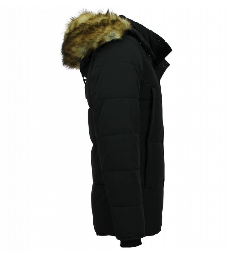 Enos Parkas Hombre -  Parkas Rojo - Abrigo de Invierno Hombres - Parkas Hombre -  Parkas Negro - Abrigo de Invierno Hombres - Negro