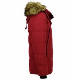 Enos Parkas Hombre -  Parkas Rojo - Abrigo de Invierno Hombres - Rojo