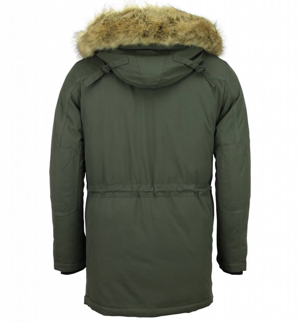 Hombre Invierno Wram Parka Acolchado Ejército Verde Calidad