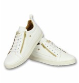 Cash Money Zapatos de Hombre -  Zapatillas Bee Blanco Dorado - Blanco