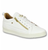 Cash Money Zapatos de Hombre -  Zapatillas Bee Blanco Dorado - Blanco