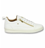 Cash Money Zapatos de Hombre -  Zapatillas Bee Blanco Dorado - Blanco