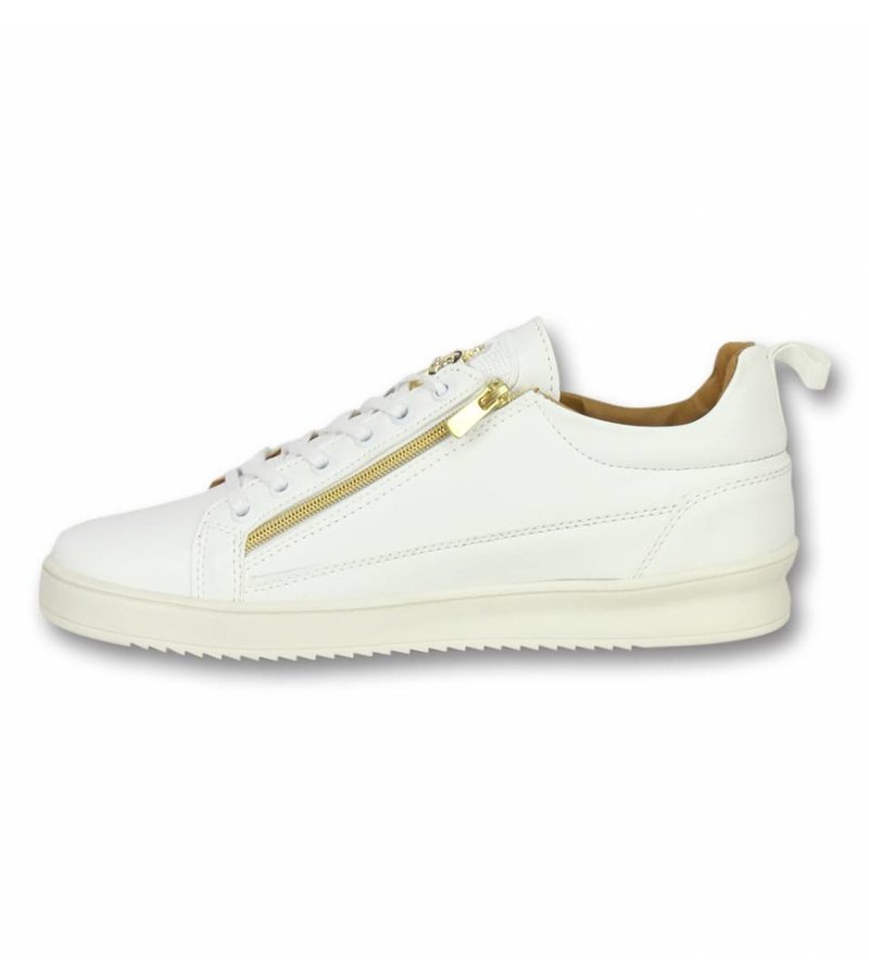 Cash Money Zapatos de Hombre -  Zapatillas Bee Blanco Dorado - Blanco