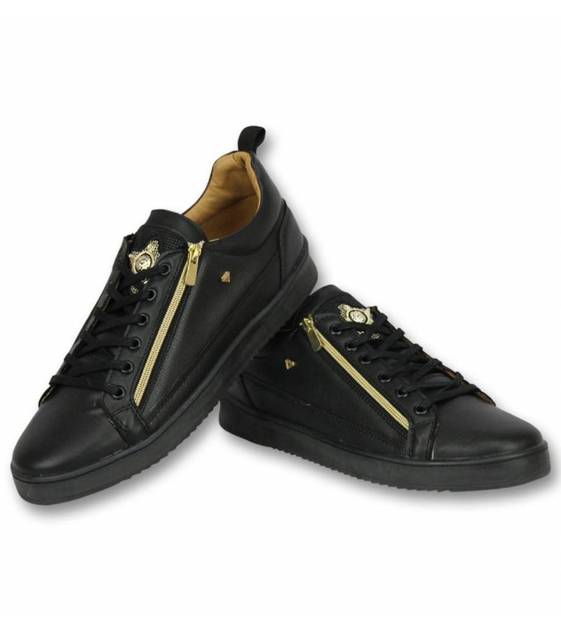 Cash Money Zapatos de Hombre - Zapatillas Bee Negro Dorado  - Negro