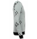 UNIMAN Print Sudaderas - ICONS Sweater Hombre - Gris